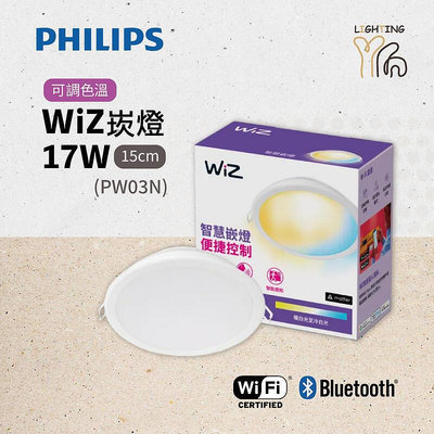 划得來燈飾 PHILIPS 飛利浦 Smart Wi-Fi WiZ 智慧照明 可調色溫嵌燈 PW03N