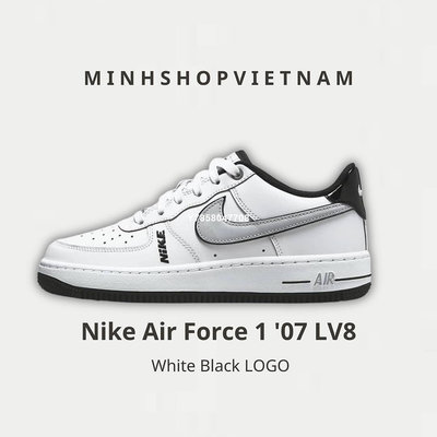 Nike Air Force 1 White Grey 白灰 縫線 刺繡LOGO 滑板鞋 DO3809-101[上井正品折扣店]