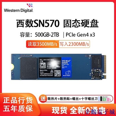 溜溜雜貨檔WD/西部數據 SN570 SN770 1T /2T 筆記本M.2臺式NVMe電腦SSD