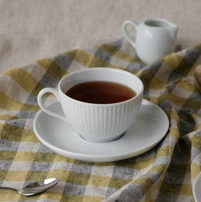 "PINK & GREY" 法國 Pillivuyt 紅茶杯盤組 一客 現貨
