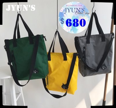 JYUN'S 新款Nya-net驚訝貓咪大容量防水休閒簡約百搭手提包單肩包斜挎包斜背包書包手提袋托特包兩用包 3色 預購