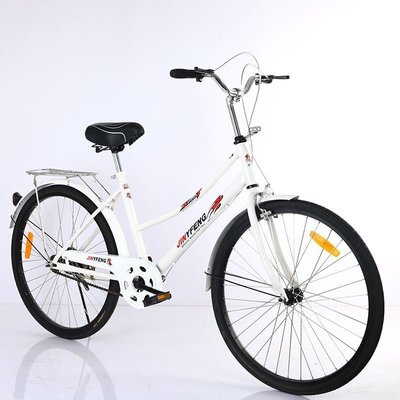 NKL男女式成人自行車24寸26寸輕便通勤代步復古學生單車實心胎免充氣-促銷