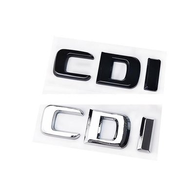 CGI CDI字母車標 適用於賓士C E S ML CLS 級後側標 亮黑色銀色 3D立體平面字母車貼 汽車裝飾滿3發