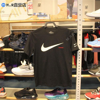 Nike 耐吉 男子 刺繡SWOOSH雙鉤 圓領 短袖 T恤 CK2253-010