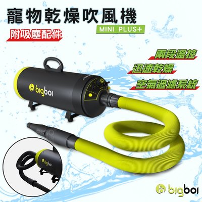 【bigboi】MINI PLUS+ 寵物乾燥吹風機(附吸塵套件) 吹水機 乾燥吹風機 寵物吹水機 雙馬達吹風機