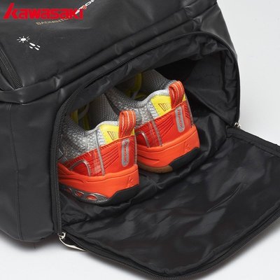 【熱賣精選】新款川崎Kawasaki羽毛球包雙肩羽毛球背包3支裝運動包送鞋袋