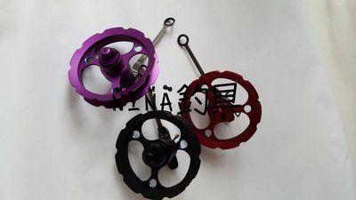 【NINA釣具】專利牛車輪 4吋 紫色/紅色/黑色