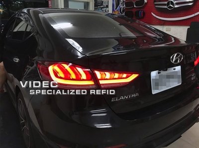 巨城汽車 現代 2017 17 SUPER ELANTRA 韓版 LED 晶鑽 紅白 光柱尾燈 跑馬方向燈 新竹 威德
