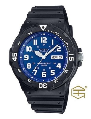 【天龜 】CASIO 簡約 時尚 潛水風DIVER LOOK 運動錶 (黑藍) MRW-200H-2B2