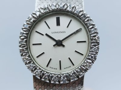 【發條盒子H1712】LONGINES 浪琴 銀面手上鍊 鑽圈226錶帶 經典女錶