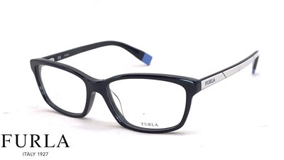 【本閣】FURLA VU4877 義大利精品光學眼鏡方膠框 男女黑白色 與GUCCI同型 彈簧鏡腳線條