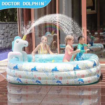 泳具博士豚家用充氣水池小型游泳池家用波波池三層充氣水池游泳池