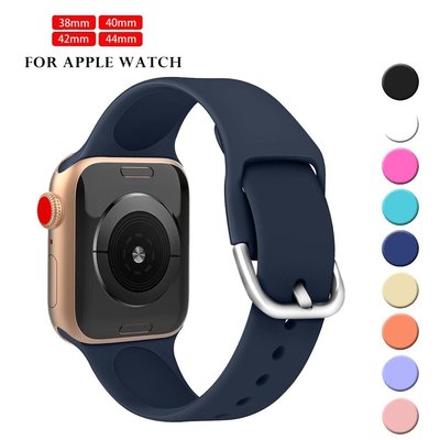 硅膠錶帶適用於Apple Watch 6 5 4 3 2錶帶38mm 42mm蘋果錶帶44mm 40mm