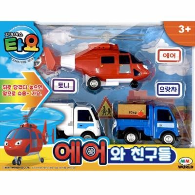 可超取🇰🇷韓國境內版 小巴士 tayo 直升機 貨車 卡車 迴力車 三件組 車子 玩具遊戲組