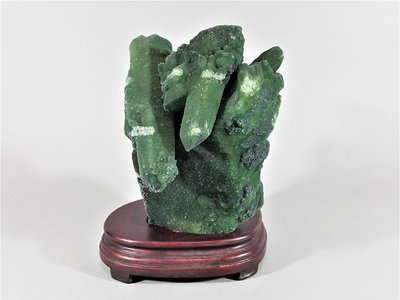 [銀九藝] 高~17公分 綠水晶簇 骨幹水晶 水晶簇
