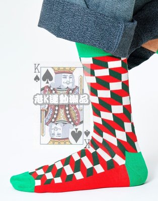 Happy Socks 快樂襪 FILLED OPTIC 方塊格紋 綠頭 經典 時尚襪 潮流襪 男女襪均可穿 36~40