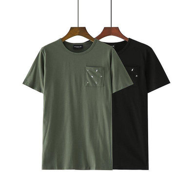 新款 小口袋 agnes b.半袖 純棉 短袖 T恤 男-水水精品衣櫥