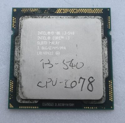 【冠丞3C】INTEL i3-540 1156腳位 CPU 處理器 CPU-I078