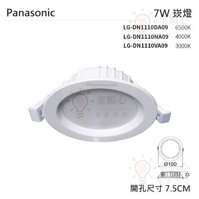 ☼金順心☼新款 Panasonic 國際牌 LED 崁燈 7W 薄型 另售 10W 14W 16W 30W
