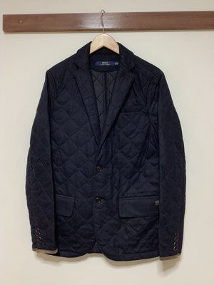 44..Polo ralph lauren 西裝 絎縫 鋪棉 外套 夾克 藍色 S號