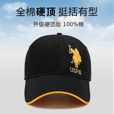 特賣-新品專柜正品USPA保羅帽子男士秋冬鴨舌帽遮陽帽polo棒球帽高爾夫帽子