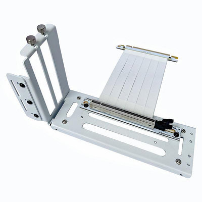 轉接頭顯卡豎裝立裝 白色支架 磁吸 雙隔欄 1.5MM鋼板穩固DIY動手樂趣