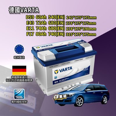 CS車材 - VARTA 華達電池 OPEL 歐寶 ASTRA/CORSA/Zafira 代客安裝 充電制御
