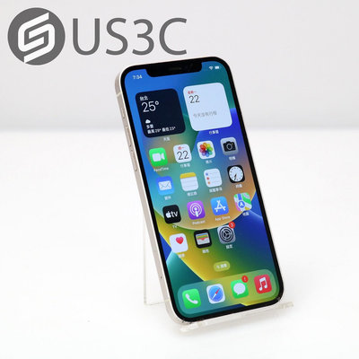 【US3C-桃園春日店】【一元起標】公司貨 Apple iPhone 12 128GB 白色 6.1吋 A14仿生晶片 臉部解鎖 防水防塵 1200 萬畫素
