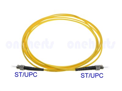 萬赫 ST ST 單模單芯光纖跳線3米 ST ST/UPC ST/UPC 3.0mm 9/125 光纖轉接電信級客製現貨