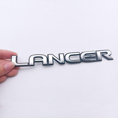 新款推薦 1 x ABS Chrome LANCER徽標汽車自動後行李箱標誌貼紙徽章貼花，用於三菱LANCER 可開發票