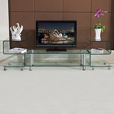 熱彎玻璃小戶型風格組合電視地柜簡約現代家具臥室客廳環保電視柜特艾超夯 精品