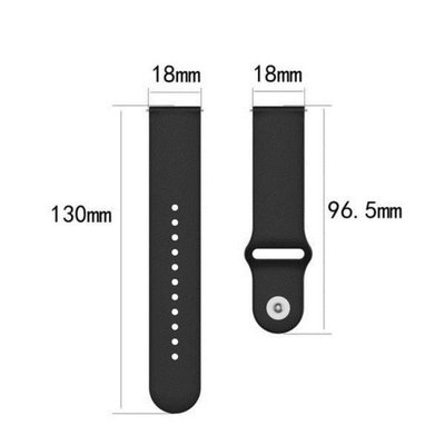 適用華為b5矽膠錶帶watch1代 榮耀S1 18mm反扣小米Mi Watch手錶帶