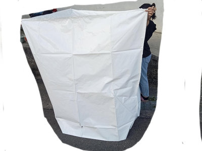 白色 不透光 方型袋 大型立體袋 約長1500×寬1400×高1500(mm) 大塑膠袋 訂製 客製