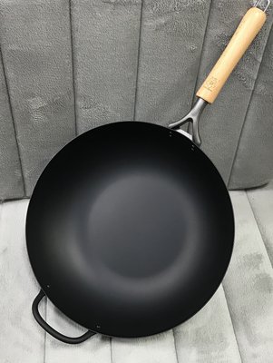 日本製 單柄附耳 33cm 鐵鍋 炒菜鍋