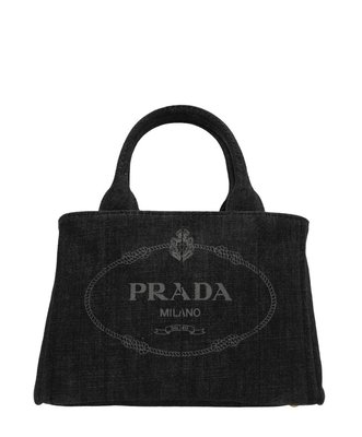 【折扣預購】22秋冬正品PRADA logo 黑色 手提包 帆布包 托特包 肩背包1BG439