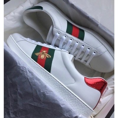 GUCCI ACE系列 Bee embroidered sneaker 蜜蜂鞋 男女 小白鞋