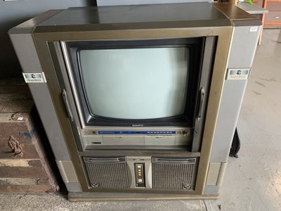 A2847 [家之家二手家具] 古董電視機 聲寶牌 古董電視 早期 拉門電視機 古董 收藏 映像管電視 老電視機