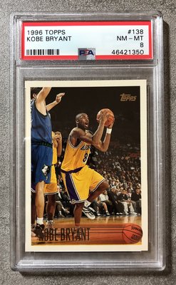 1996-97 Topps #138 Kobe Bryant RC PSA 8 柯比 新人年球員卡 籃球卡 球卡
