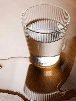 九土日式條紋玻璃水杯手工吹製耐熱早餐杯咖啡杯冷飲杯經典款簡約~小滿良造館