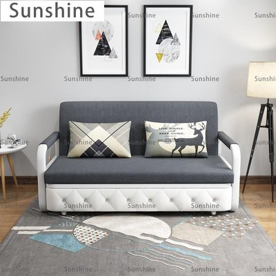 [Sunshine]新款可折疊沙發床多功能儲物單人雙人兩用簡約現代經濟型伸縮推拉