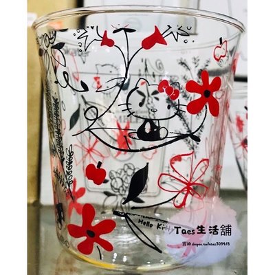 正版授權 日本帶回 三麗鷗 HELLO KITTY 凱蒂貓 無把透明玻璃杯 飲料杯 喝水杯 茶水杯 透明杯 玻璃杯 茶杯 水杯 杯子