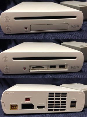 WiiU 32GB 白色主機 零件機、故障機，需維修處理