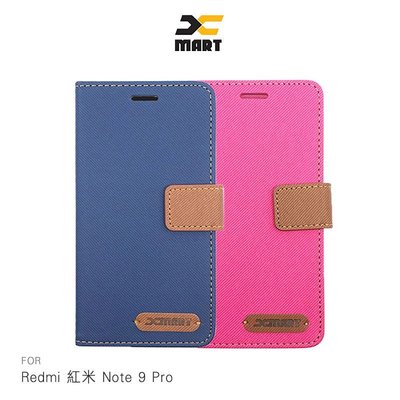 【妮可3C】XMART Redmi 紅米 Note 9 Pro 斜紋休閒皮套 掀蓋 可立 插卡 磁扣