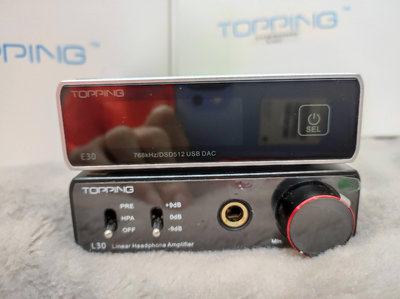 TOPPING 拓品 E30 L30 DAC 耳擴 可加購Mogami 2549 RCA線