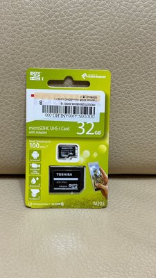 全新未拆 Toshiba 東芝 32G 記憶卡 microSDHC UHS-I 1 32GB 含轉卡