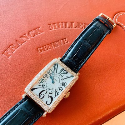 專櫃名牌名錶Franck Muller 法蘭克穆勒 Long Island 全18K玫瑰金 原鑲鑽石婉錶 豪華鑽錶 手錶