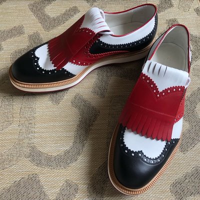 [熊熊之家3]保證全新正品 Gucci 白色 紅黑交錯  牛皮  休閒鞋 size 10 (202)