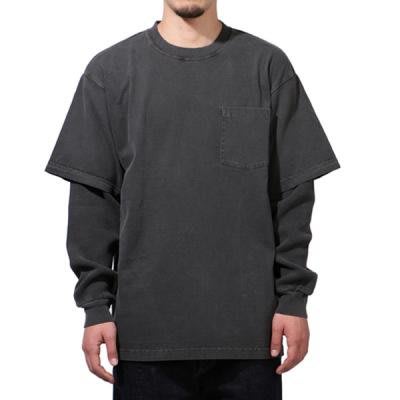 現貨☆HAru☆ DESCENDANT DCDT 20SS MILITIA LAYERD TEE 假兩件黑薄