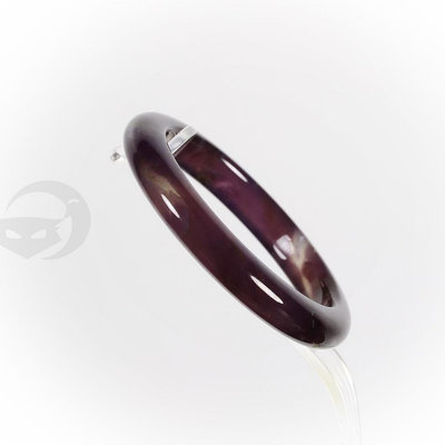 🙆 我的愛不過期的玉鐲 紫玉髓手鐲內徑55mm Gsa 38💕取材天然玉材加工 有多道白紋(非斷紋)所以低價賣
