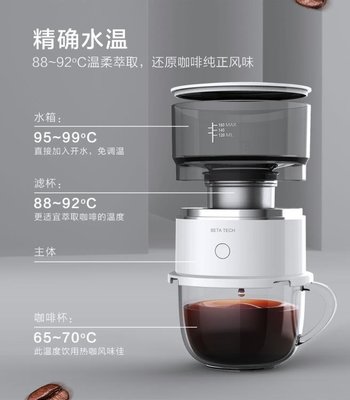 熱銷 新北現貨迷你咖啡機 咖啡衝泡器磨粉機全自動手衝滴漏咖啡壺 HEMM19496